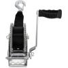 imageCamco 2000lb Boat Trailer Winch  Manual Hand Crank Boat Winch Features 20Foot Strap ampamp 2Way Ratchet  2000lb Weight Capacity  Boat Trailer Accessories 500002 000 lb Capacity