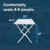 imageCamco Aluminum RollUp Campsite Table with Carrying Bag  Ideal for Tailgating Camping The Beach Parties and More  Lightweight Design and Rust Resistant 51896FrustrationFree Packaging
