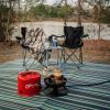imageCamco Aluminum Small Outdoor Side Table  Folding Camping Table Supports Up to 130lb  Features Durable Aluminum Construction  Collapses for Easy RV Storage  51890