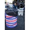 imageCamco Life is Better at The Campsite RV PopUp Utility Container  Features Red White and Blue Patriotic Theme ampamp Holds 30Gal KitchenSize Trash Bags  Includes HeavyDuty Stake 51993