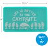 imageCamco Life is Better at The Campsite Scrub Rug  Ideal for Homes Outdoors Under Pet Bowls and More  Easy to Clean  TealWhite Small 53199TealWhite