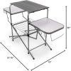 imageCamco Olympian Deluxe Portable Grill Table  Provides Plenty of Room for Grilling Gear While Camping  Folding Grilling Table Collapses for Compact Storage  Supports Up to 100lb 57293Camping Grill Table