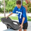 imageCamco Portable Stadium Seat  Steel Frame wPadded Cushion Seat Back Support ampamp Armrests  Invertible Armrests for Wider Seat ampamp NonSkid Bottom  Great for Camping RVing Picnic ampamp More  Blue 53095Grey