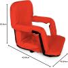 imageCamco Portable Stadium Seat  Steel Frame wPadded Cushion Seat Back Support ampamp Armrests  Invertible Armrests for Wider Seat ampamp NonSkid Bottom  Great for Camping RVing Picnic ampamp More  Blue 53095Red