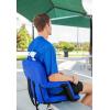 imageCamco Portable Stadium Seat  Steel Frame wPadded Cushion Seat Back Support ampamp Armrests  Invertible Armrests for Wider Seat ampamp NonSkid Bottom  Great for Camping RVing Picnic ampamp More  Blue 53095Blue