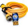 imageCamco PowerGrip 50Foot MarineBoat Extension Cord with 50 Amp Locking Adapters  Allows for Easy Boat Connection to Distant Power Outlets 5562325