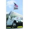 imageCamco Telescoping CamperRV Flagpole Kit  Features Adjustable Pole Height Extends to 20Ft ampamp Collapses to 65In  Includes TireAnchored Flagpole Holder Storage Bag ampamp 3 x 5 American Flag 5160016 Fiberglass Flagpole