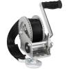 imageCamco 2000lb Boat Trailer Winch  Manual Hand Crank Boat Winch Features 20Foot Strap ampamp 2Way Ratchet  2000lb Weight Capacity  Boat Trailer Accessories 500002 000 lb Capacity