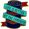 imageCamco Life is Better at The Campsite Heart ampamp Trailer Design Enamel Pin  Great Camping Themed Accessory for Clothing Tote Bag Purse Crossbody Bags for Women or Hats  Measures 1 x 1 53261Red RV Heart