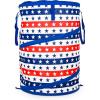 imageCamco Life is Better at The Campsite RV PopUp Utility Container  Features Red White and Blue Patriotic Theme ampamp Holds 30Gal KitchenSize Trash Bags  Includes HeavyDuty Stake 51993