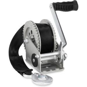 imageCamco 2000lb Boat Trailer Winch  Manual Hand Crank Boat Winch Features 20Foot Strap ampamp 2Way Ratchet  2000lb Weight Capacity  Boat Trailer Accessories 500002 000 lb Capacity