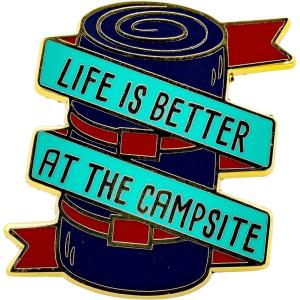 imageCamco Life is Better at The Campsite Heart ampamp Trailer Design Enamel Pin  Great Camping Themed Accessory for Clothing Tote Bag Purse Crossbody Bags for Women or Hats  Measures 1 x 1 53261Red RV Heart