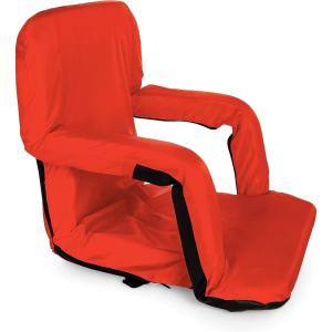 imageCamco Portable Stadium Seat  Steel Frame wPadded Cushion Seat Back Support ampamp Armrests  Invertible Armrests for Wider Seat ampamp NonSkid Bottom  Great for Camping RVing Picnic ampamp More  Blue 53095Red