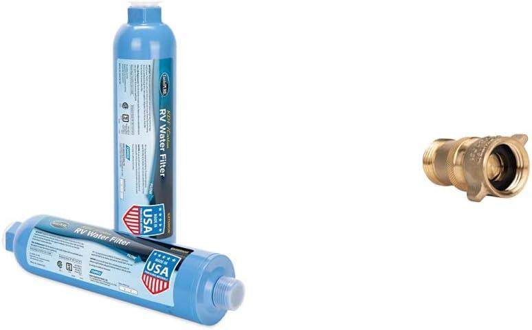 imageCamco Tastepure CamperRV Water Filter  Inline Water Filter Reduces Bad Taste Odor Chlorine ampamp Sediment  Ideal for RVs Campers Travel Trailers Boats  Made in the USA  4Pack 400422 Count Pack of 1
