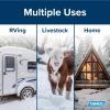 imageCamco 12Ft Heated Water Hose for RV  Water Line Freeze Protection Down to 20F28C  Features EnergySaving Thermostat ampamp Includes Adapter for Connection to Either End of Hose 2291040Degree