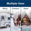 imageCamco 12Ft Heated Water Hose for RV  Water Line Freeze Protection Down to 20F28C  Features EnergySaving Thermostat ampamp Includes Adapter for Connection to Either End of Hose 2291020Degree