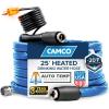 imageCamco 12Ft Heated Water Hose for RV  Water Line Freeze Protection Down to 20F28C  Features EnergySaving Thermostat ampamp Includes Adapter for Connection to Either End of Hose 2291020Degree