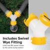 imageCamco 39665 Deluxe 10 Sewer Hose Extension  Heavy Duty Design with Swivel Fittings Easy To Use and Compresses For Simple Storage Storage Caps Included Gray20 Sewer Hose Kit with Wye Connector
