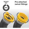 imageCamco 39665 Deluxe 10 Sewer Hose Extension  Heavy Duty Design with Swivel Fittings Easy To Use and Compresses For Simple Storage Storage Caps Included Gray10 Sewer Hose