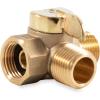 imageCamco 3Way Valve Replacement for RV Winterization Water Heater byPass Kit  Heavy Duty Brass Construction  Provides Easy NonRestricted Flow ampamp Installs Easy 374633Way Valve Only