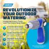 imageCamco 40 Coiled Water Rust Resistant Brass Fittings Hose Design Prevents Kinking and Tangling for Car Washing and Gardening 41985 BlueOne Size