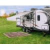 imageCamco 42823 Outdoor RV Awning Mat with Storage Bag 9Feet x 12Feet  The Perfect Outdoor Accessory with Multiple Uses  Bonus Storage Bag Included  Leaf BrownTan Design