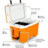 imageCamco 51796 Gray 30 Quart BasketTangerine Exterior  White Interior