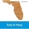 imageCamco 53111 Bamboo Cutting Board FloridaShaped  Perfect for Kitchen Use or Wall Decoration  Moisture ResistantFlorida