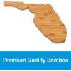 imageCamco 53111 Bamboo Cutting Board FloridaShaped  Perfect for Kitchen Use or Wall Decoration  Moisture ResistantFlorida