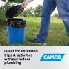 imageCamco Bucket Toilet Seat with Lid  Converts Standard 5 Gallon Bucket into Portable Toilet for Camping  Convenient Camping Toilet for Hunting ampamp More  Includes 3 RV Toilet Waste Bags 415463Pk Waste Bags