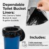 imageCamco Bucket Toilet Seat with Lid  Converts Standard 5 Gallon Bucket into Portable Toilet for Camping  Convenient Camping Toilet for Hunting ampamp More  Includes 3 RV Toilet Waste Bags 415463Pk Waste Bags