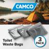 imageCamco Bucket Toilet Seat with Lid  Converts Standard 5 Gallon Bucket into Portable Toilet for Camping  Convenient Camping Toilet for Hunting ampamp More  Includes 3 RV Toilet Waste Bags 415463Pk Waste Bags