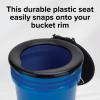 imageCamco Bucket Toilet Seat with Lid  Converts Standard 5 Gallon Bucket into Portable Toilet for Camping  Convenient Camping Toilet for Hunting ampamp More  Includes 3 RV Toilet Waste Bags 41546Bucket Toilet Seat wLid