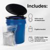 imageCamco Bucket Toilet Seat with Lid  Converts Standard 5 Gallon Bucket into Portable Toilet for Camping  Convenient Camping Toilet for Hunting ampamp More  Includes 3 RV Toilet Waste Bags 41546Portable Toilet Bucket