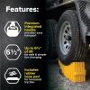 imageCamco CamperRV Curved Trailer Aid  Features 65quot of Lift ampamp Includes Wheel Chock and Rubber Base Pad  Designed for Trailers Up to 20000lbs ampamp Compatible w Tires Up to 32quot 44436