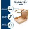 imageCamco CamperRV Drink Holder  Features Adjustable SpaceSaving Design ampamp Holds Almost Any Size Mug Cup Bottle or Can  Extra Cup Holder for Cars Trucks RVs Vans Boats and More  Gray 44041Khaki