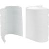 imageCamco CamperRV Dual Propane Tank Cover  Features Hinged Top Panel ampamp Custom Molded Design  Fits 2 30lb Steel Tanks  Protects Propane Tanks During Travel Camping and More  White 50515