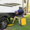 imageCamco CamperRV Large Stabilizer Jack Pads  Features Interlocking Design ampamp Handy Strap for RV Storage  Builtin Handle  Use with RV Leveling System RV Levels ampamp More  14 x 12 2Pk 44541Pack of 2