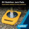 imageCamco CamperRV Large Stabilizer Jack Pads  Features Interlocking Design ampamp Handy Strap for RV Storage  Builtin Handle  Use with RV Leveling System RV Levels ampamp More  14 x 12 2Pk 44541Pack of 4