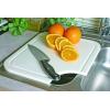 imageCamco CamperRV Sink Mate Cutting Board  Features BuiltIn Juice Groove ampamp Cut Corner for Scrap Disposal  Designed wAdjustable Rubber Feet for Different Sink Sizes  Expand Kitchen Workspace 43857145L x 125W