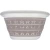 imageCamco Collapsible Laundry Basket  Features Simple PopOpen ampamp CollapseDown Design  Waterproof for Easy CleanUp  Measures 145 x 1975 x 2510 CollapsedExpanded Taupe ampamp White 5195110 inches tall expanded