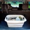 imageCamco Collapsible Utility Laundry Basket  Waterproof Design Easily Fits Into Compact Spaces  Great for Traveling RVs Trailers Camping Dorms Small Spaces and More  51903 WhiteGray Large