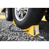 imageCamco Dual Standard RV Wheel Chock wRope  Heavy Duty Trailer Wheel Chock Constructed of Durable Plastic wUV inhibitors  Features Rope Handle for Easy Removal  Use wTires Up to 26in  44470Dual Standard w Rope
