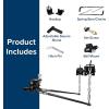 imageCamco EazLift Elite 1000lb Weight Distribution Hitch Kit with Manually Adjusted Sway Control  ReadytoTow with PreInstalled Hitch Ball Sway Control Ball UBolts ampamp Chain Package 480581 200 lb Hitch