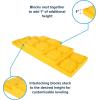 imageCamco Fasten CamperRV Leveling Blocks  Features Interlocking Design for Customizable Height  Carrying Handle Twists to Secure Blocks for RV Storage  Measures 17 x 85 x 1 10Pack 21025Yellow
