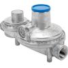 imageCamco Horizontal Two Stage Propane Regulator  Compatible with 20 lb or 30 lb Propane Tanks with ACME Threads  14inch Female NPT inlet and 38inch Female NPT outlet 59323Horizontal Mount without POL