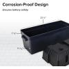 imageCamco Large Battery Box with Straps and Hardware  Group 27 30 31 Safely Stores RV Automotive and Marine Batteries  Measures Inside 714quot x 1314quot x 858quot  55373 BlackFrustration Free Packaging