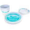 imageCamco Life is Better at The Campsite Bowl White with Teal and Navy Retro RV Trailer and Camper Print  Great for Cereal Fruit and Desert BPA Free Melamine53225Teal