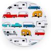 imageCamco Life is Better at The Campsite Bowl White with Teal and Navy Retro RV Trailer and Camper Print  Great for Cereal Fruit and Desert BPA Free Melamine53225RV Print