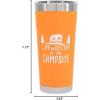 imageCamco Life is Better at The Campsite Stainless Steel 20 oz Tumbler with Double Wall Insulation  Great for Hot and Cold Drinks  Orange 53055